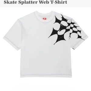 Vans Skate Splatter White and Black Graphic T-Shirt Mens XL